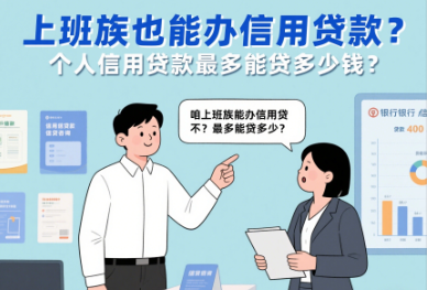 上班族也能办信用贷款？个人信用贷款最多能贷多少钱？